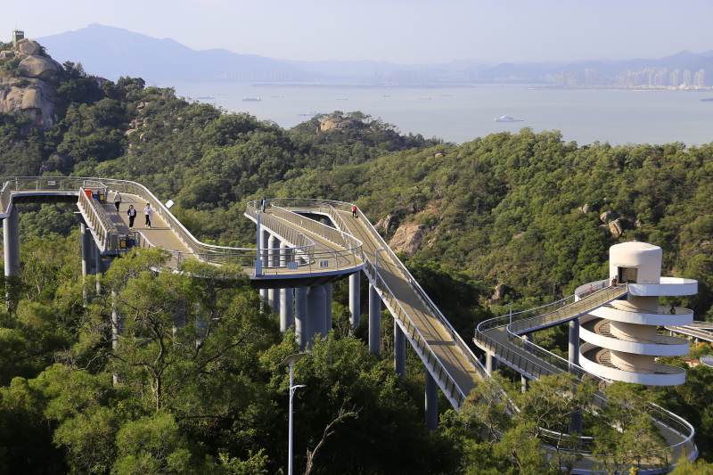 厦门山海步道与自然风光图片
