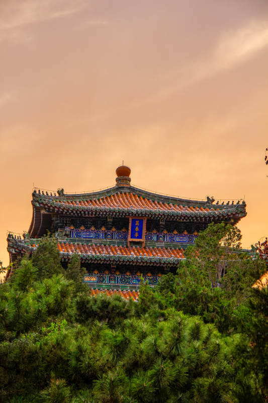 北京景山公园万春亭图片