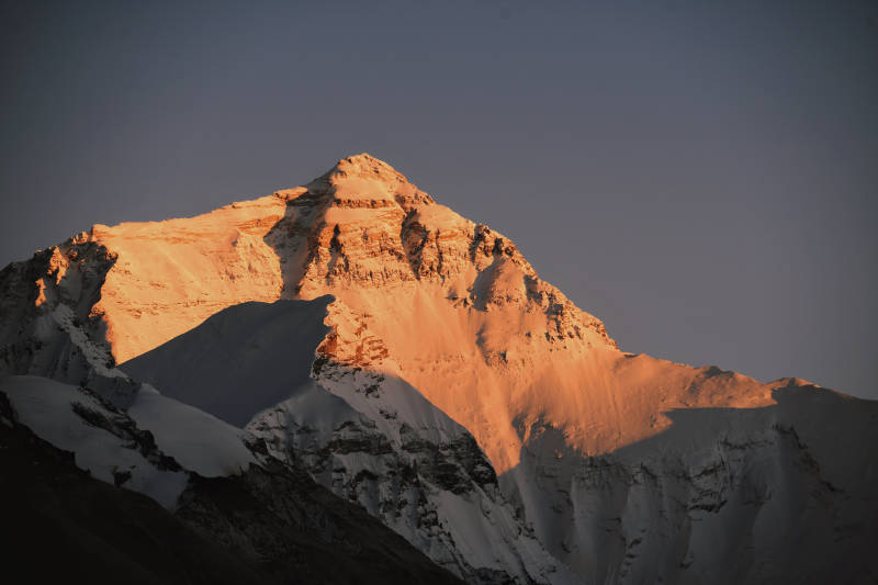 雪山之巅珠穆朗玛峰 图片