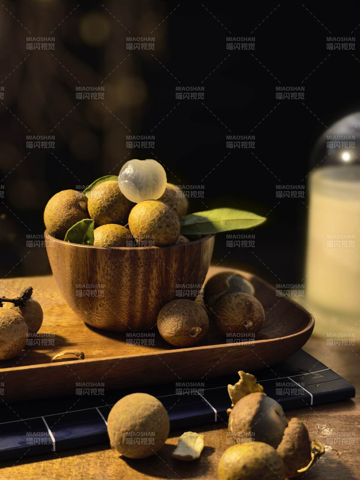 龙眼果盘静物摄影图片