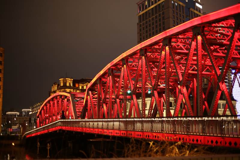夜色上海外白渡桥图片