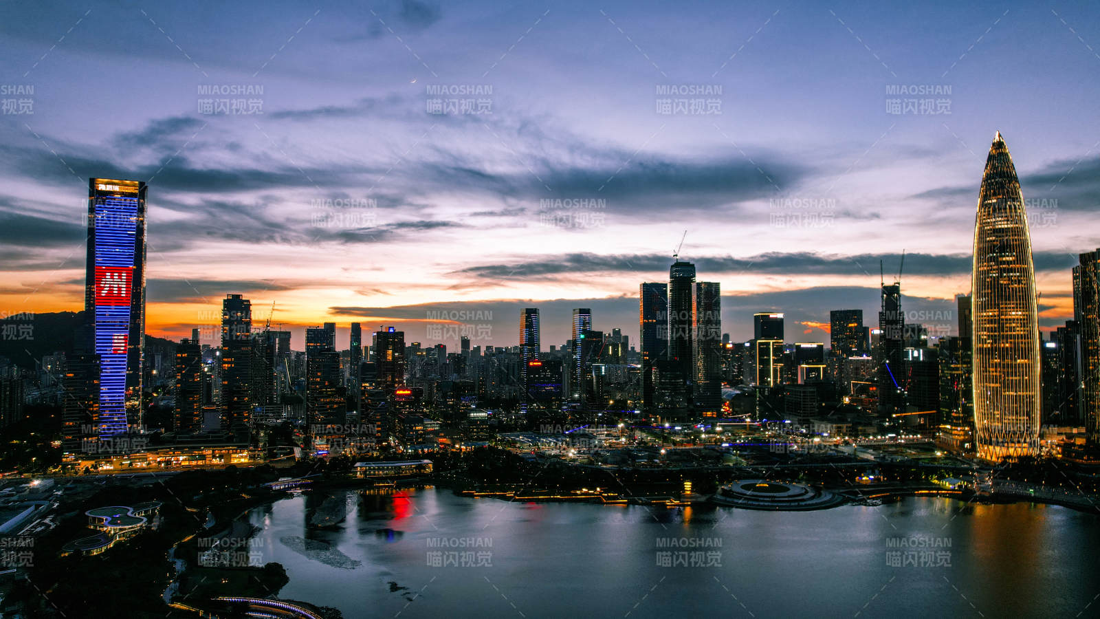 深圳南山人才公园夜景图片