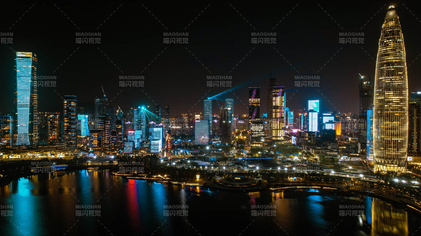 人才公园夜景图片