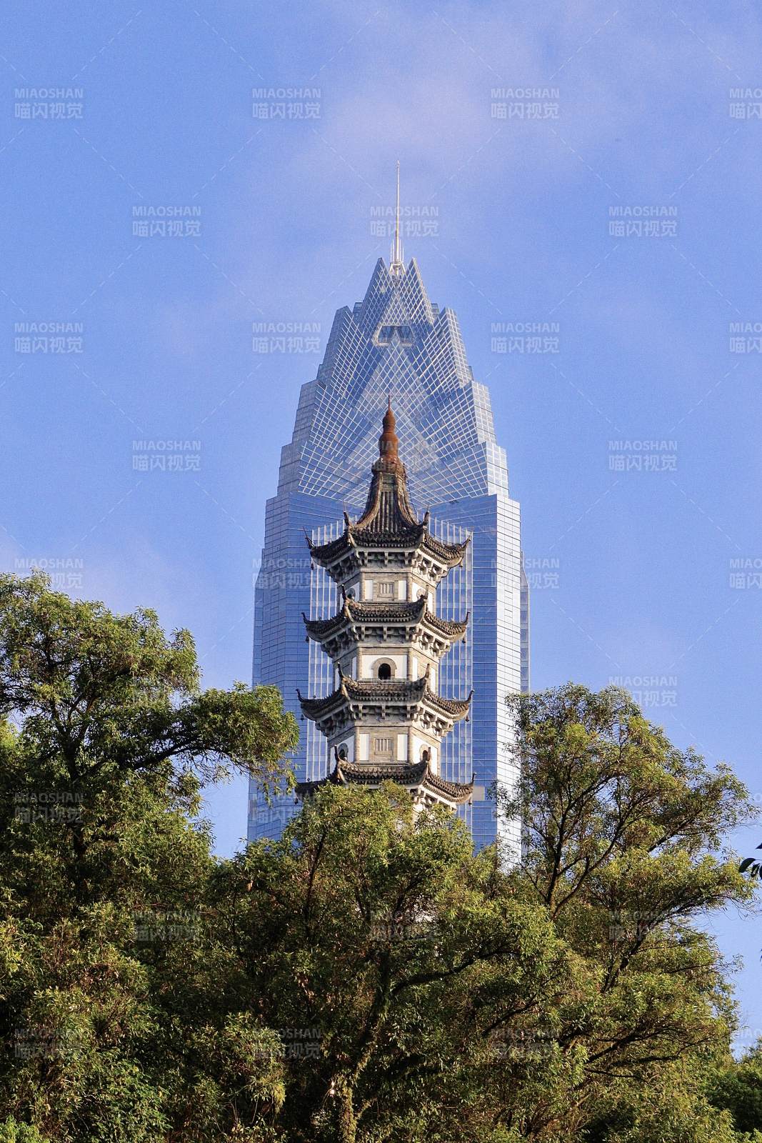 温州世贸与巽山塔古今对比图片