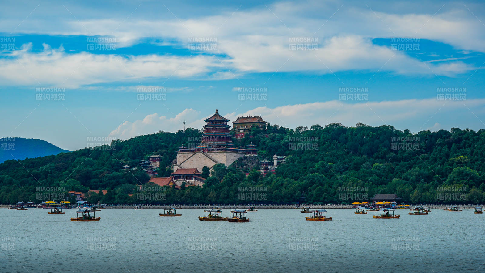 北京颐和园湖光山色美景图片