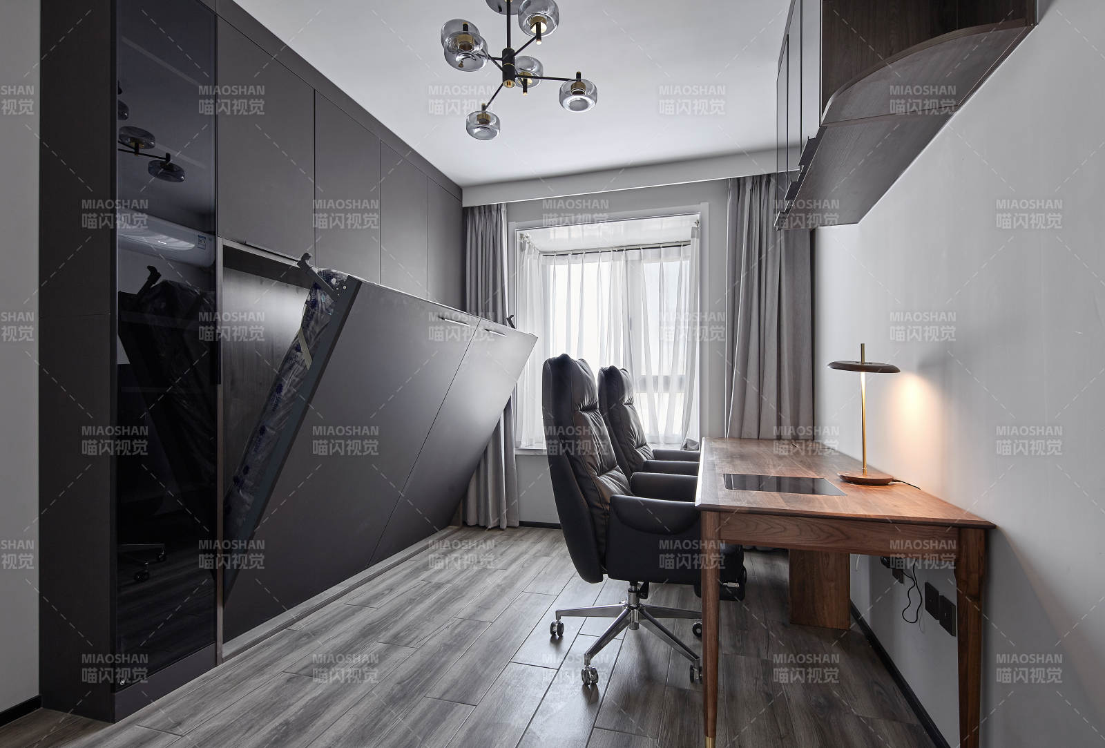 现代简约书房设计图片