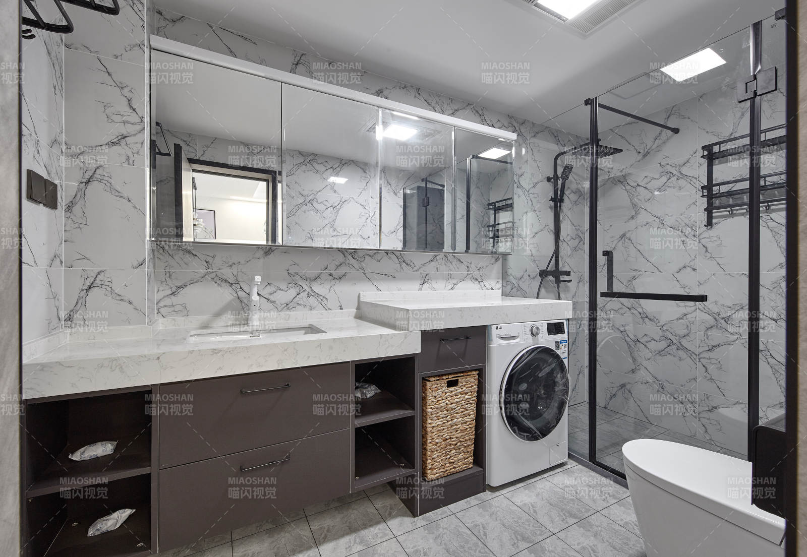 现代简约大理石浴室设计图片