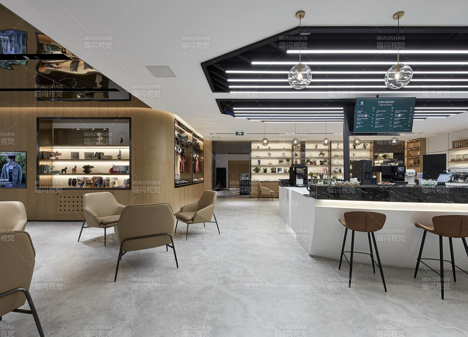 现代简约咖啡厅设计图片