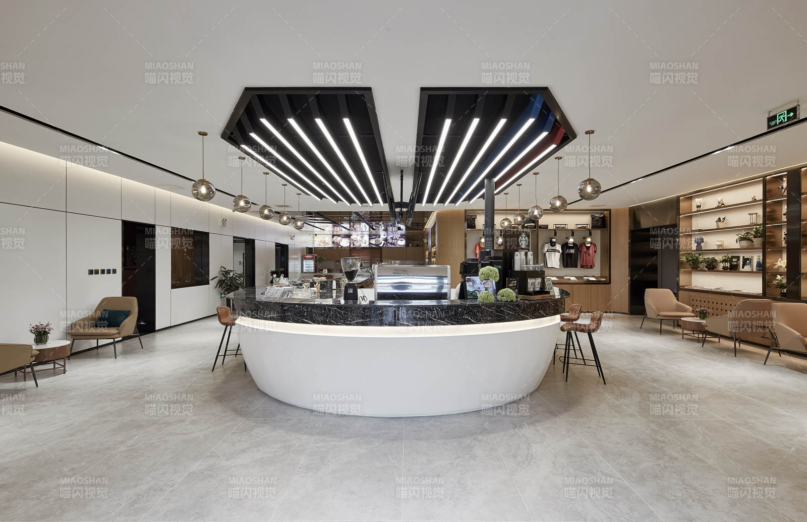 现代简约咖啡厅设计图片