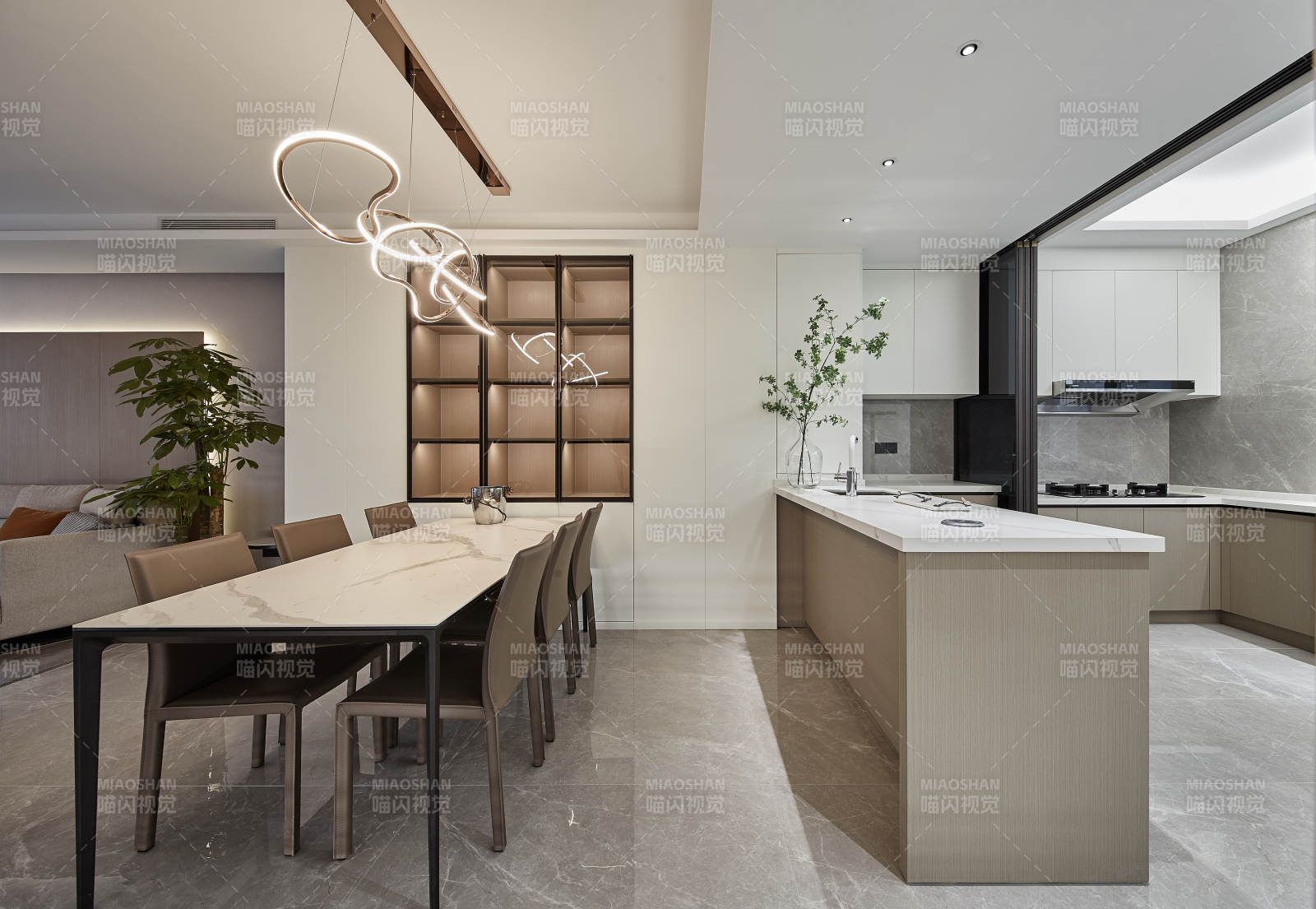 现代简约厨房与餐厅设计图片