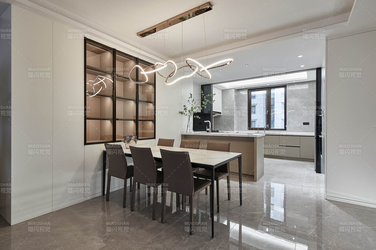 现代简约厨房餐厅设计图片