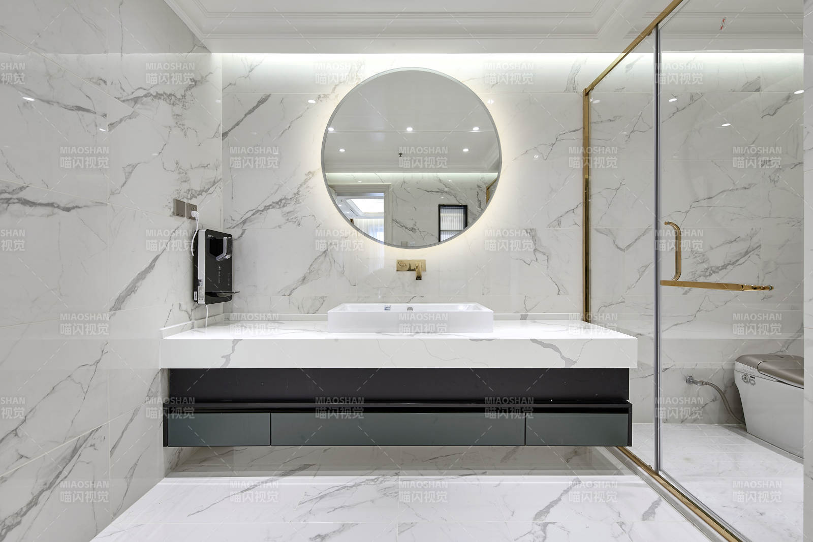 现代简约大理石浴室设计图片