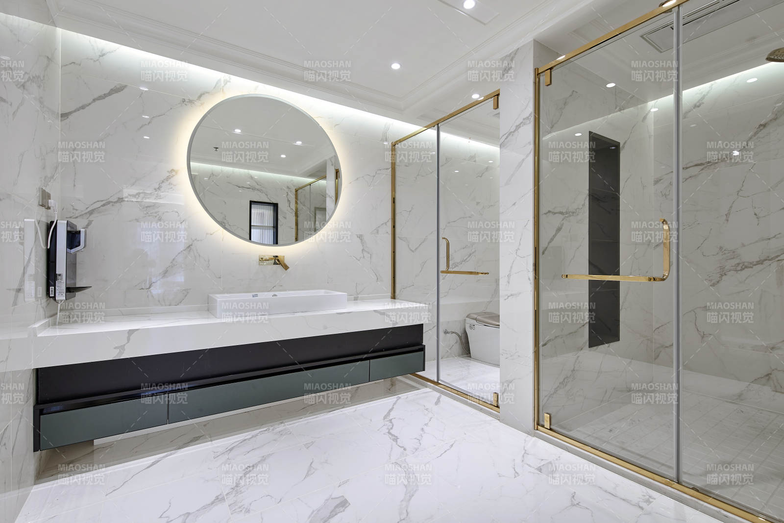 现代简约大理石浴室设计图片