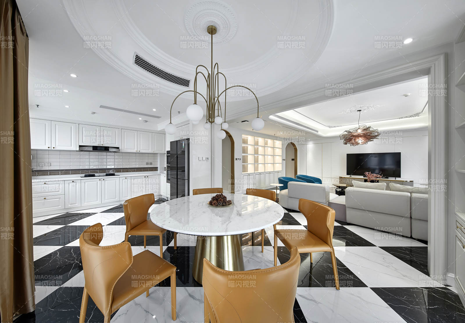 现代简约客厅餐厅设计图片