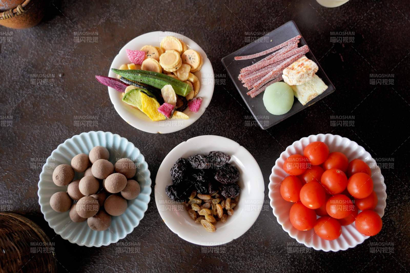 精致小菜拼盘 色彩缤纷图片