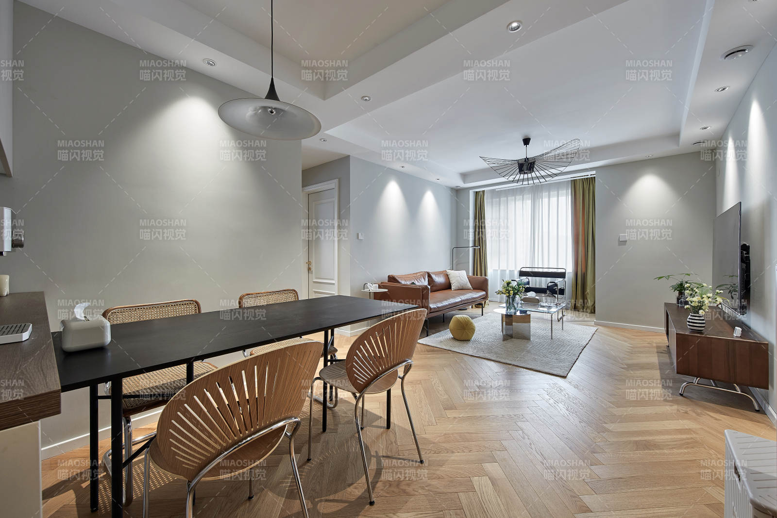 现代简约客厅餐厅设计图片