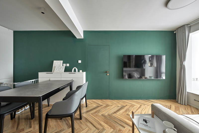 现代简约客厅与餐厅设计图片