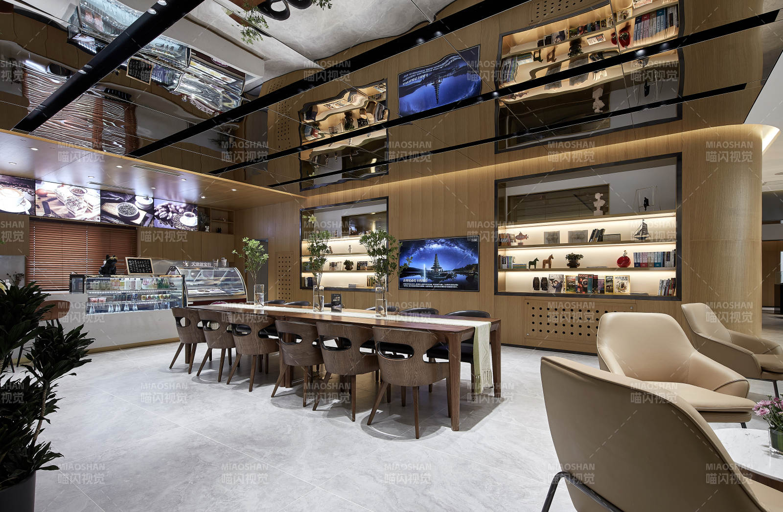 现代咖啡馆内部设计展示图片