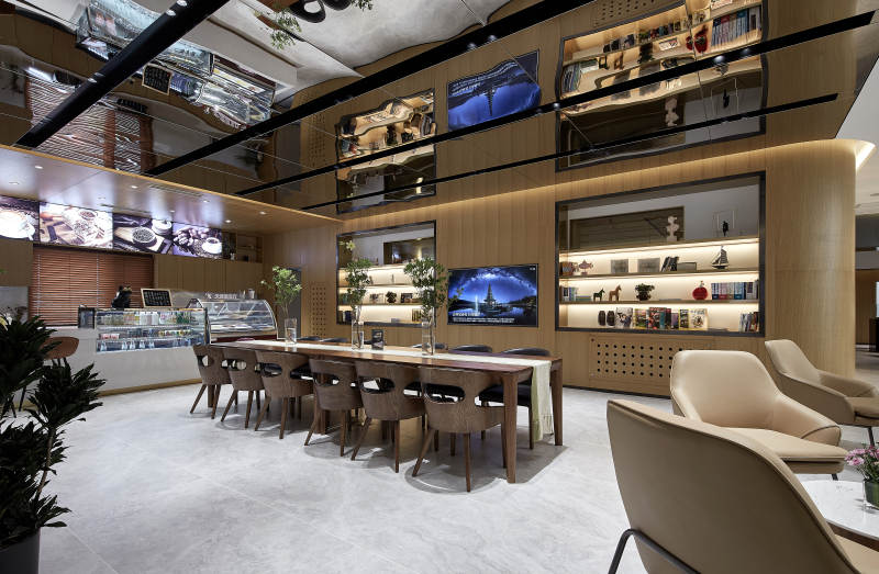 现代咖啡馆内部设计展示图片