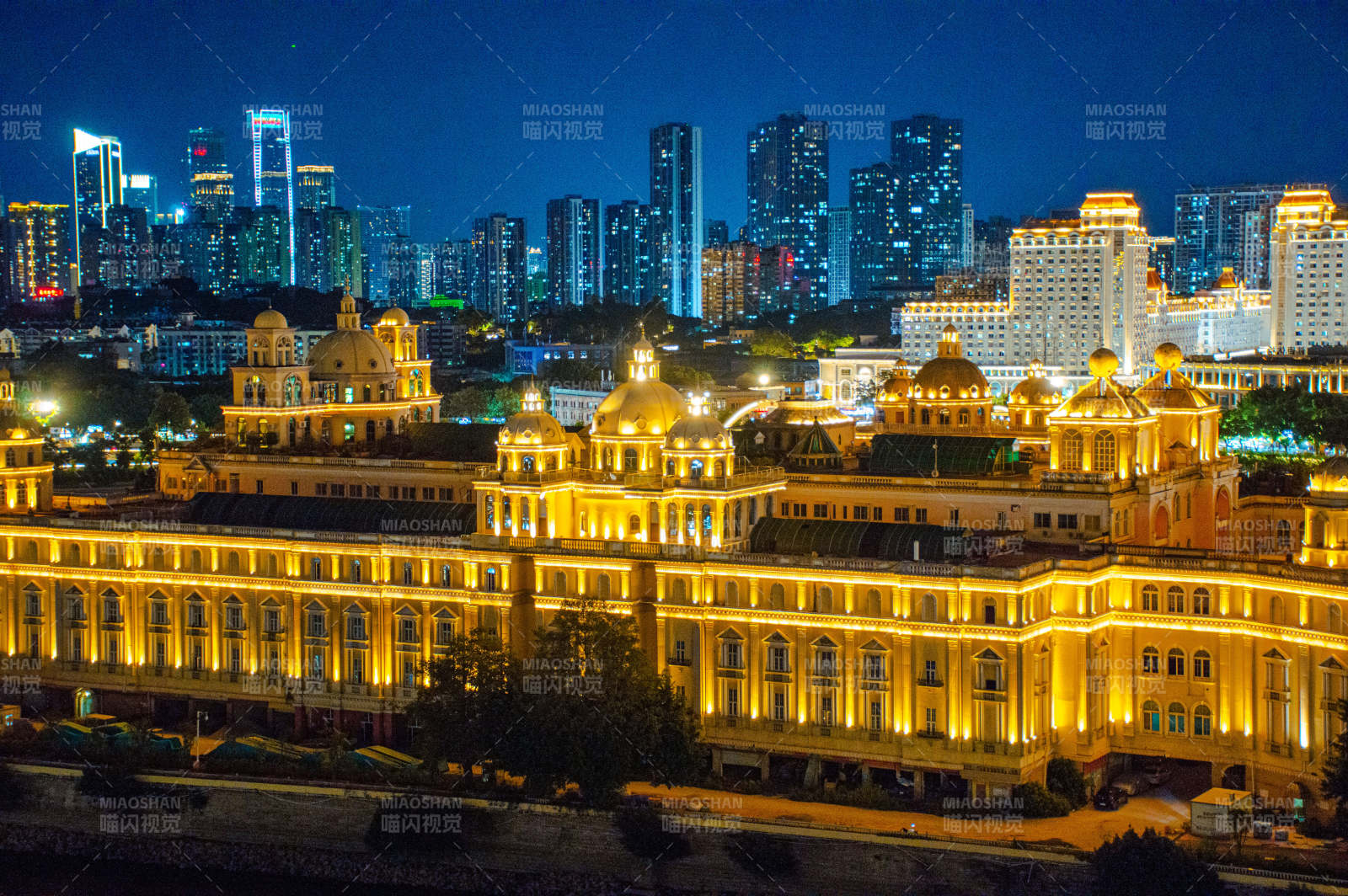 福州烟台山夜景图片