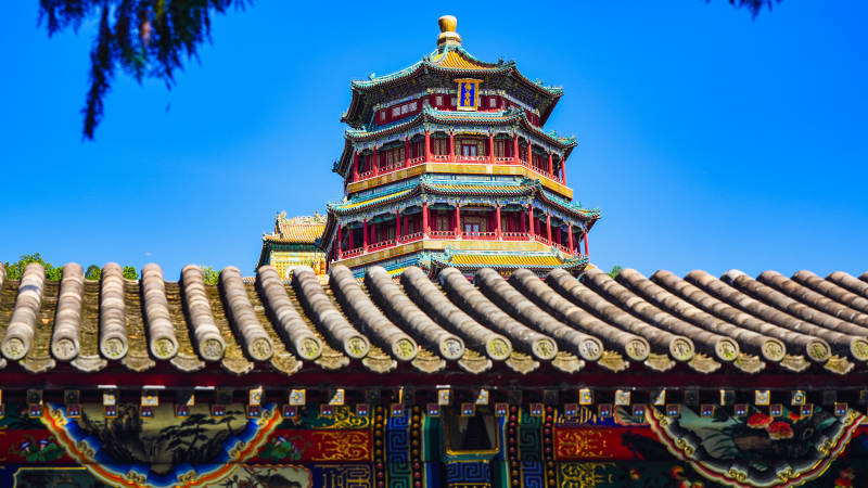 颐和园佛香阁近景图片