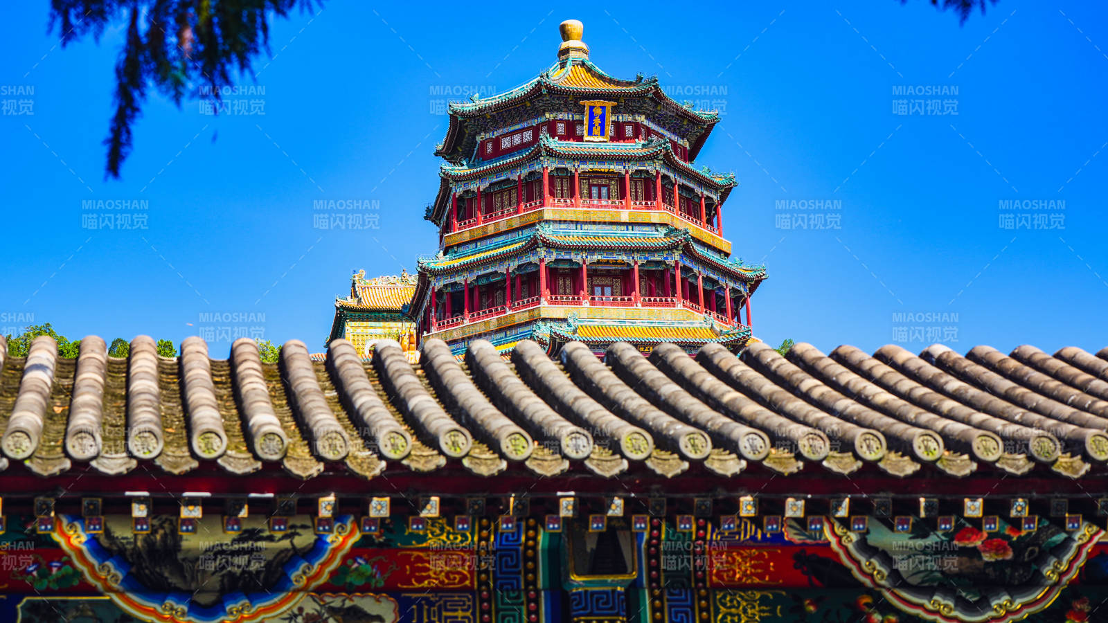 颐和园佛香阁近景图片