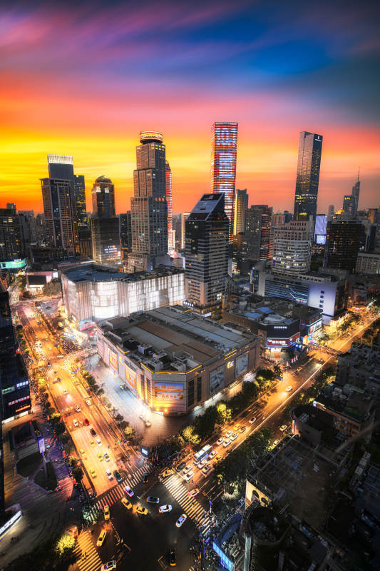 国庆节的新街口图片