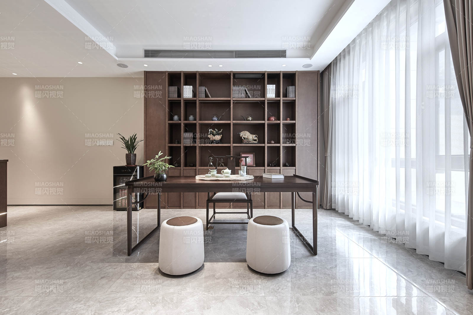 现代简约书房设计图片