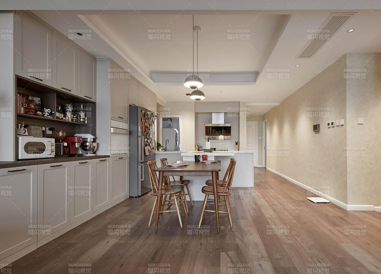 现代简约厨房与餐厅设计图片