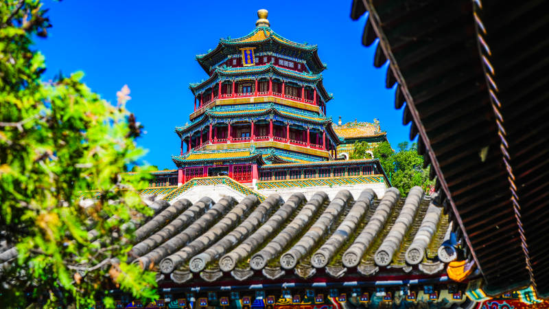 颐和园佛香阁风光图片