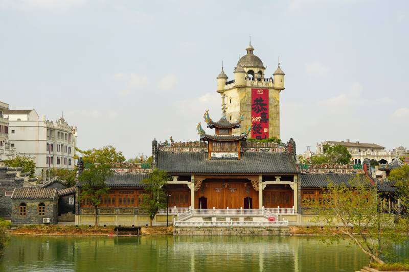 赤坎古镇·古塔映水 传统建筑风光图片