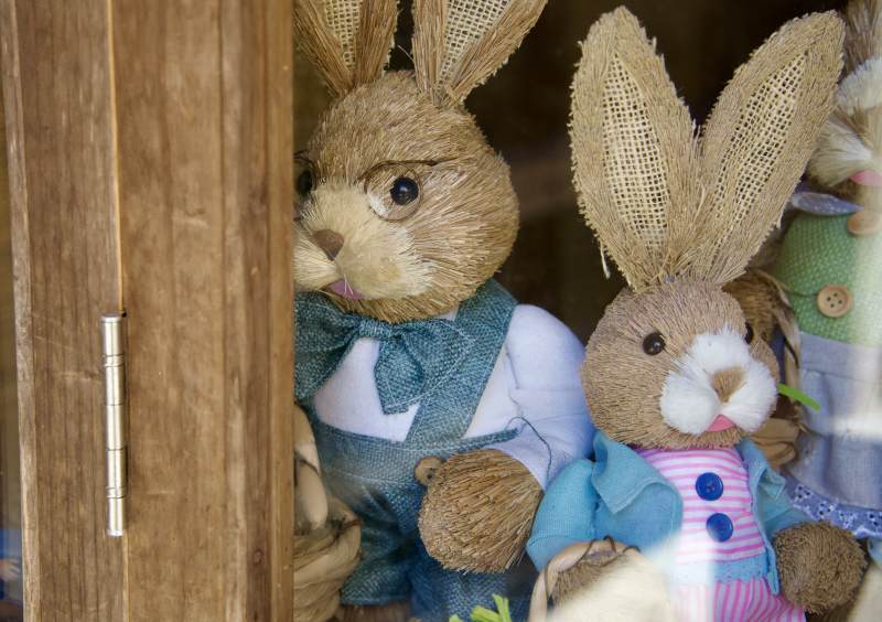 可爱布艺兔子装饰品图片