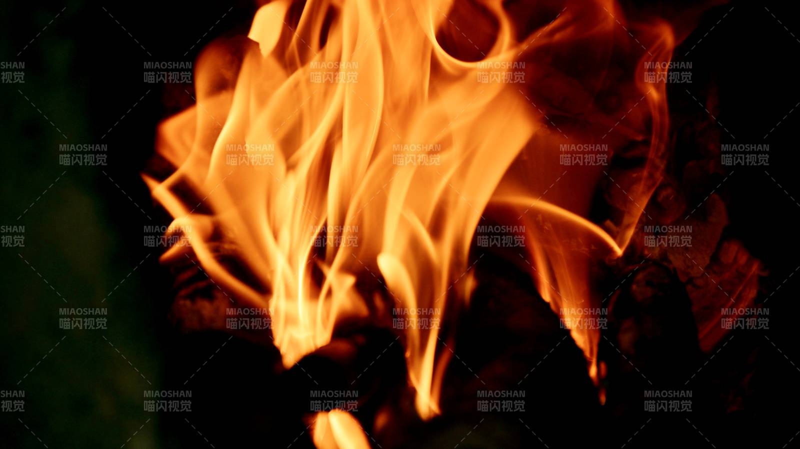 熊熊燃烧的火焰特写图片