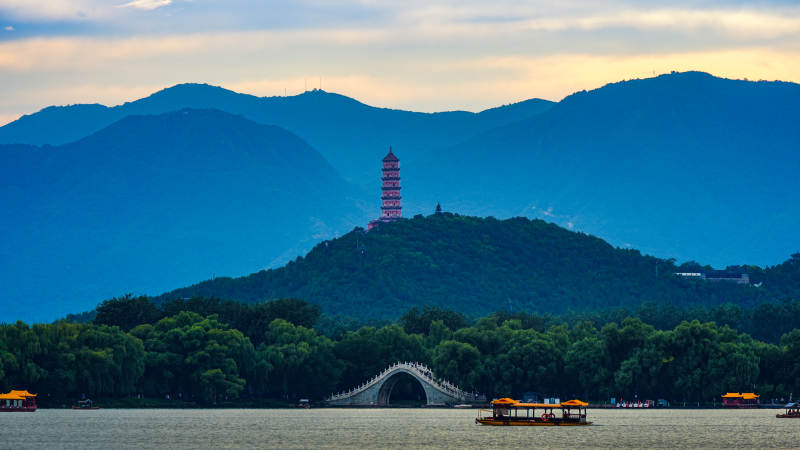西湖美景 塔影山色图片