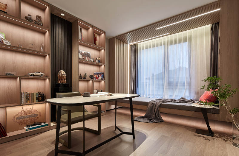 现代简约书房设计图片