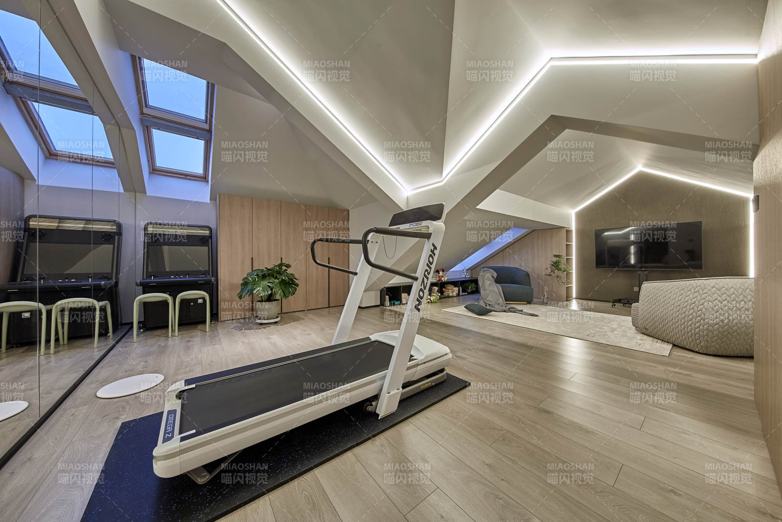 现代阁楼健身室设计图片