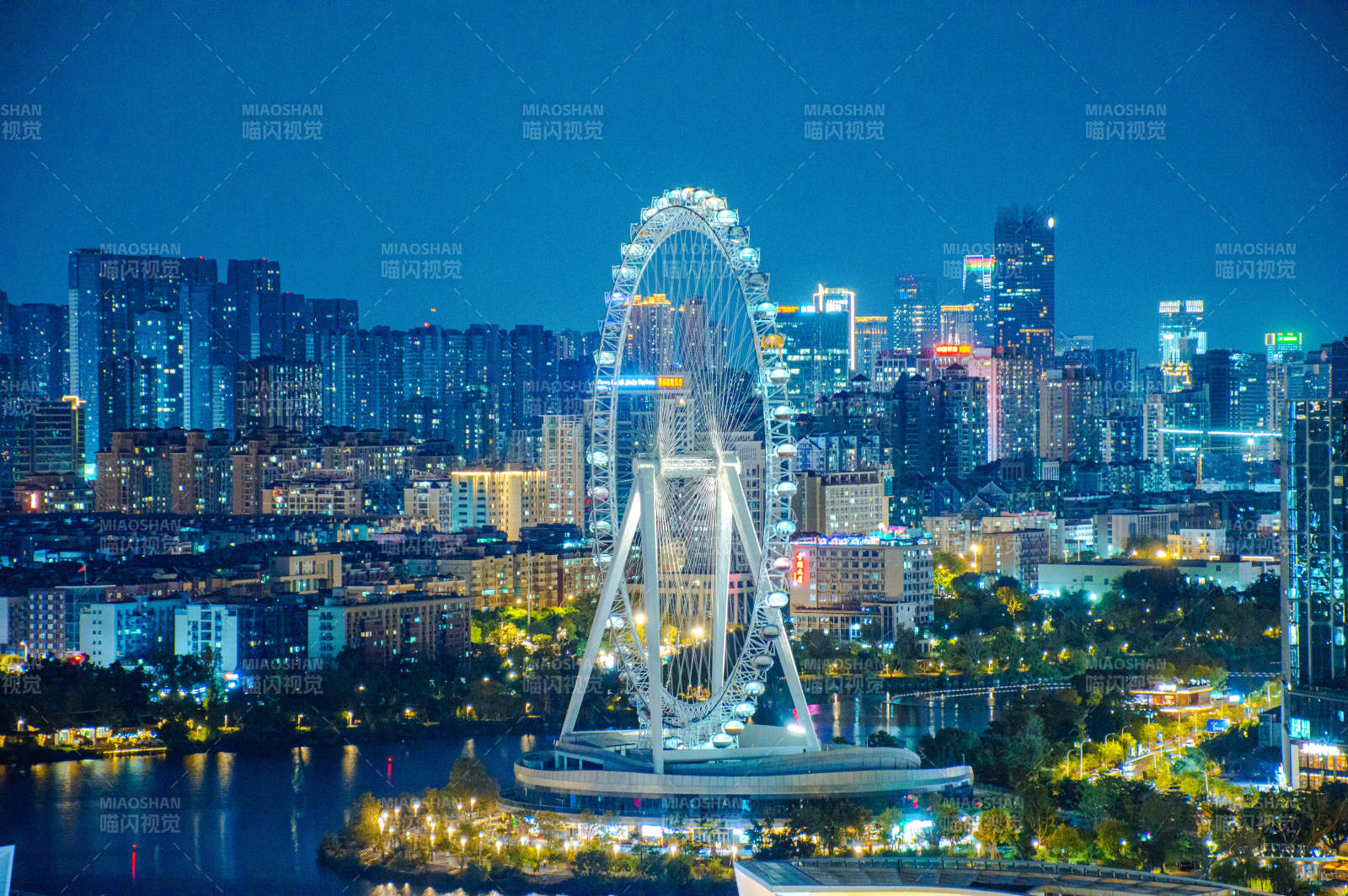 福州晋安湖摩天轮图片