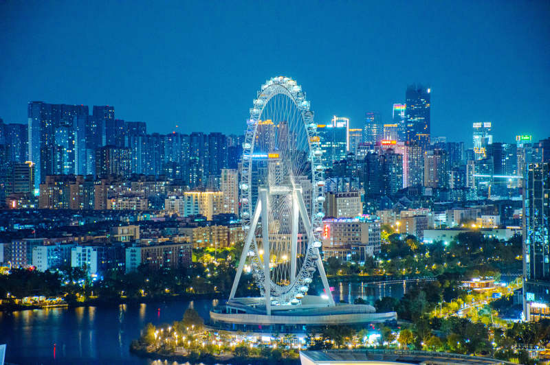 福州晋安湖摩天轮图片