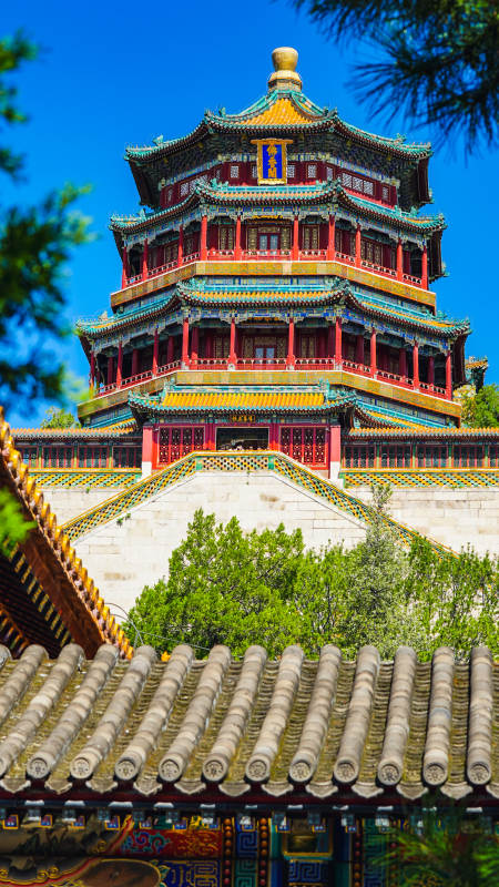 颐和园佛香阁古建筑图片