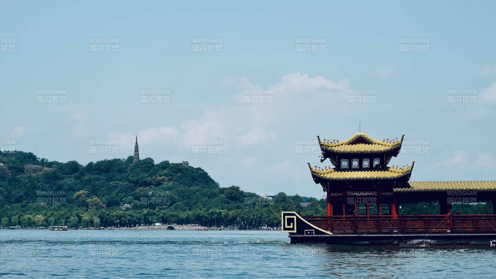 杭州西湖山水相映美图片