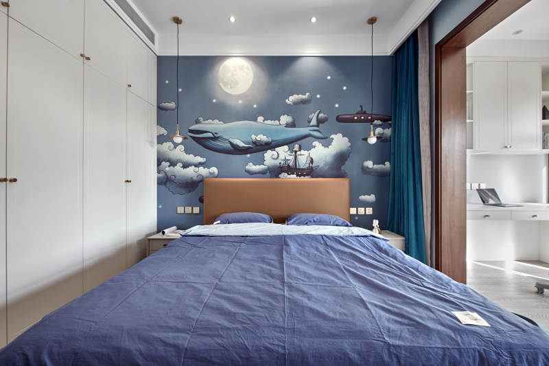 梦幻鲸鱼主题卧室图片