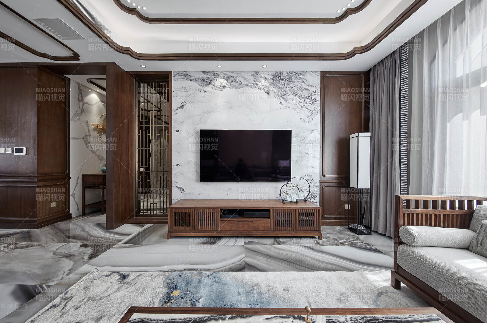 现代中式客厅设计图片