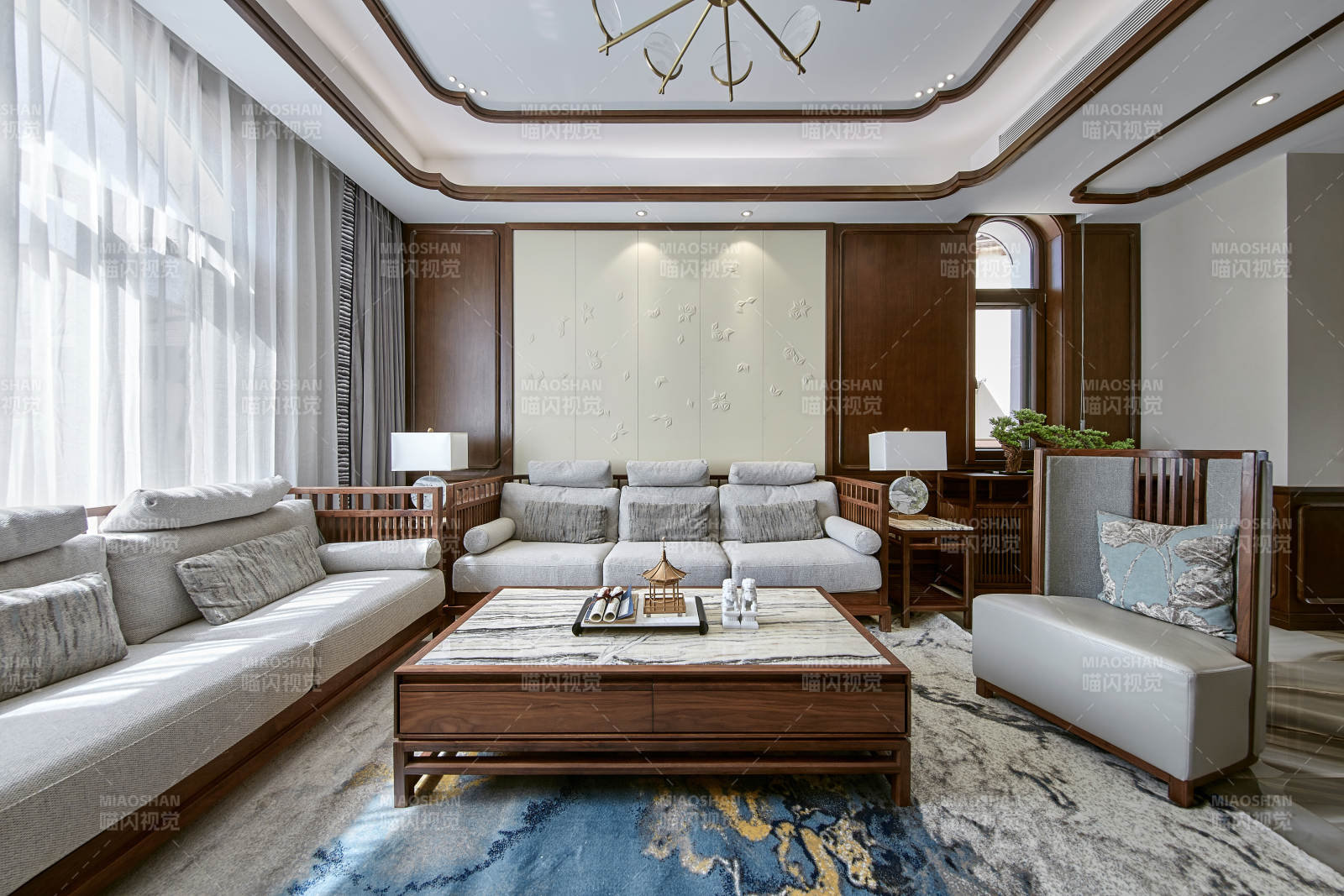 现代中式客厅设计图片