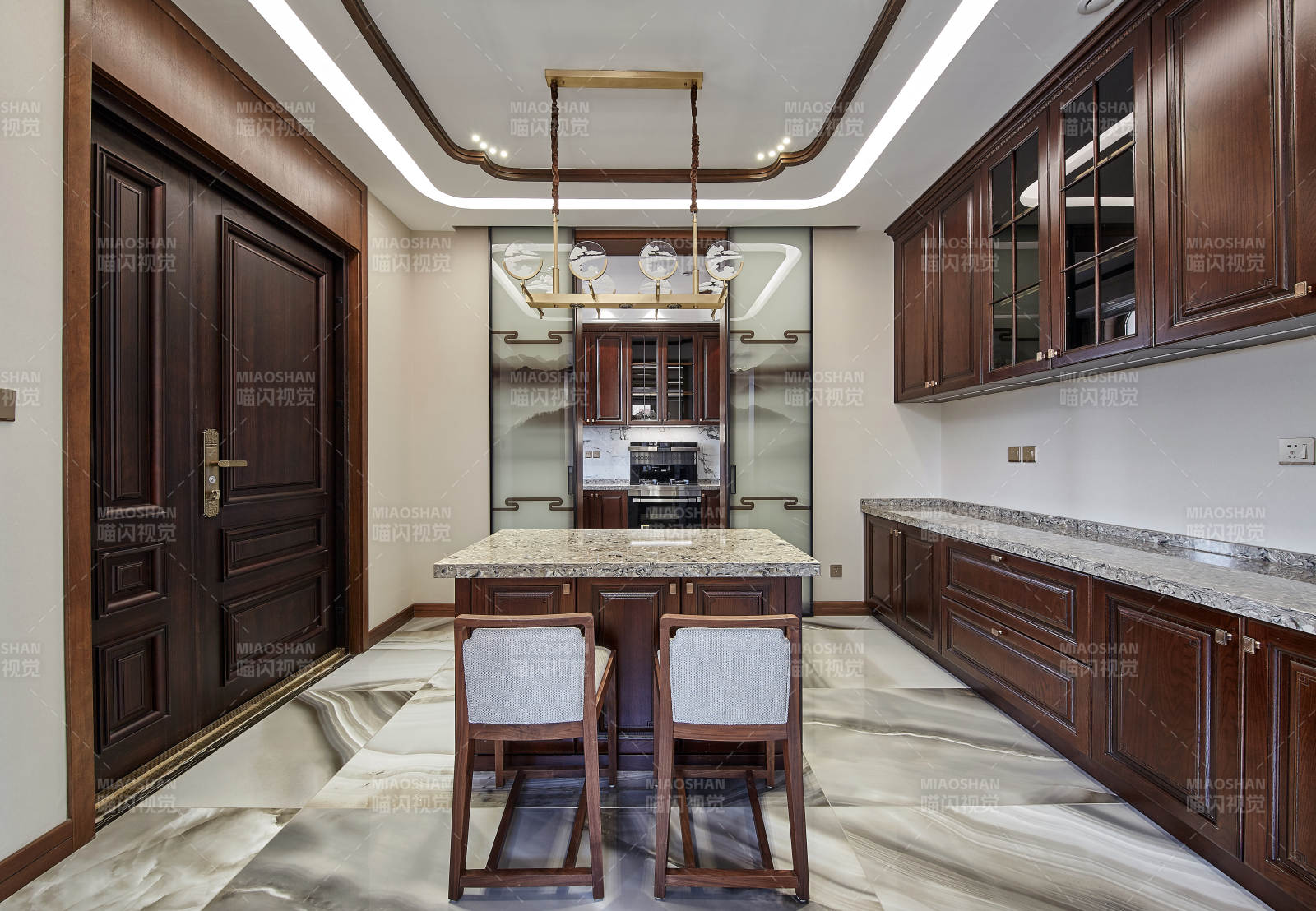 现代中式厨房设计图片