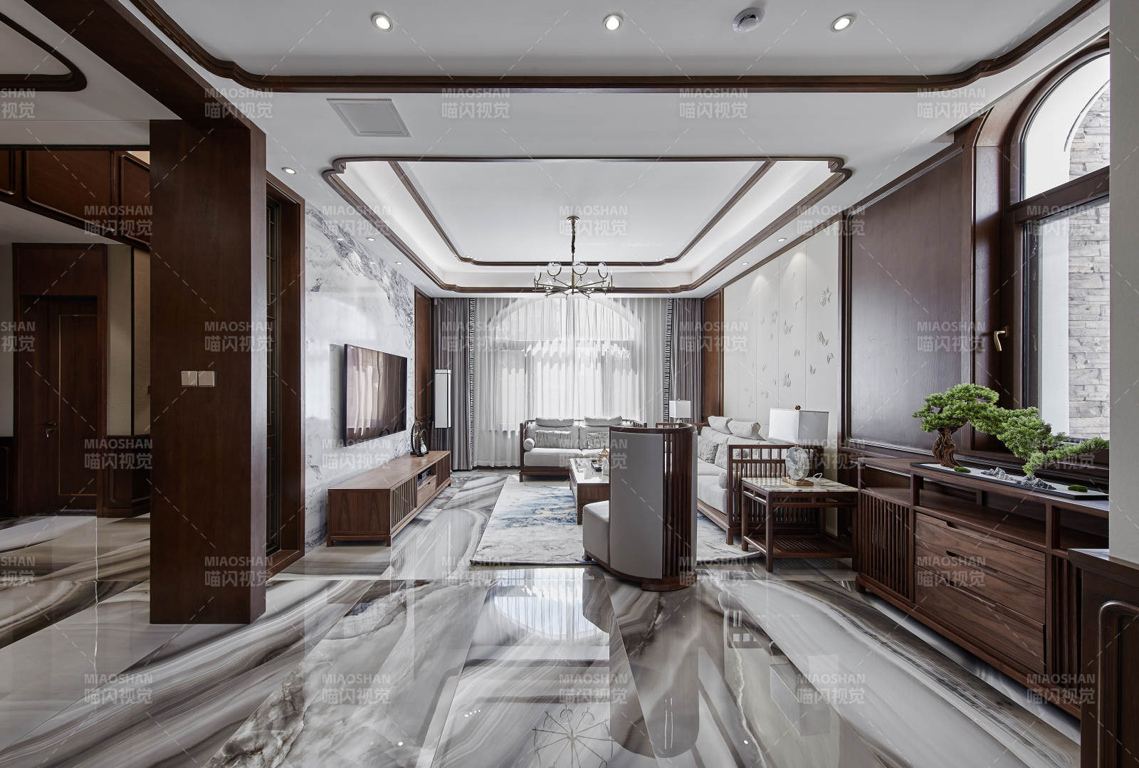 现代中式客厅设计图片