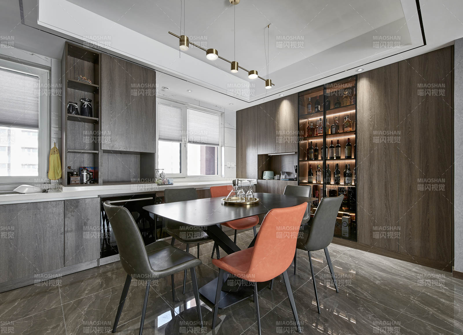 现代简约厨房餐厅设计图片