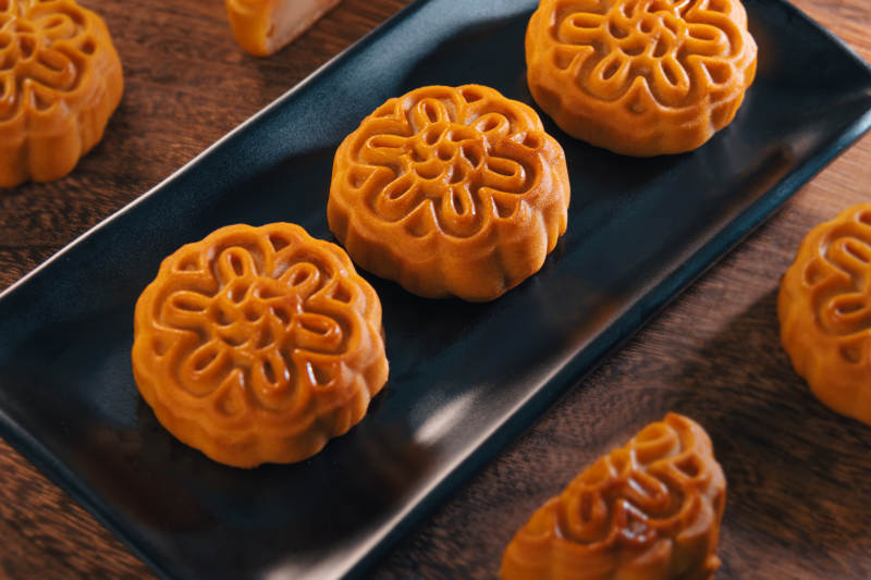 金黄月饼诱人香图片