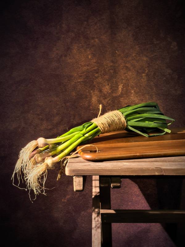 蒜苗静物图片