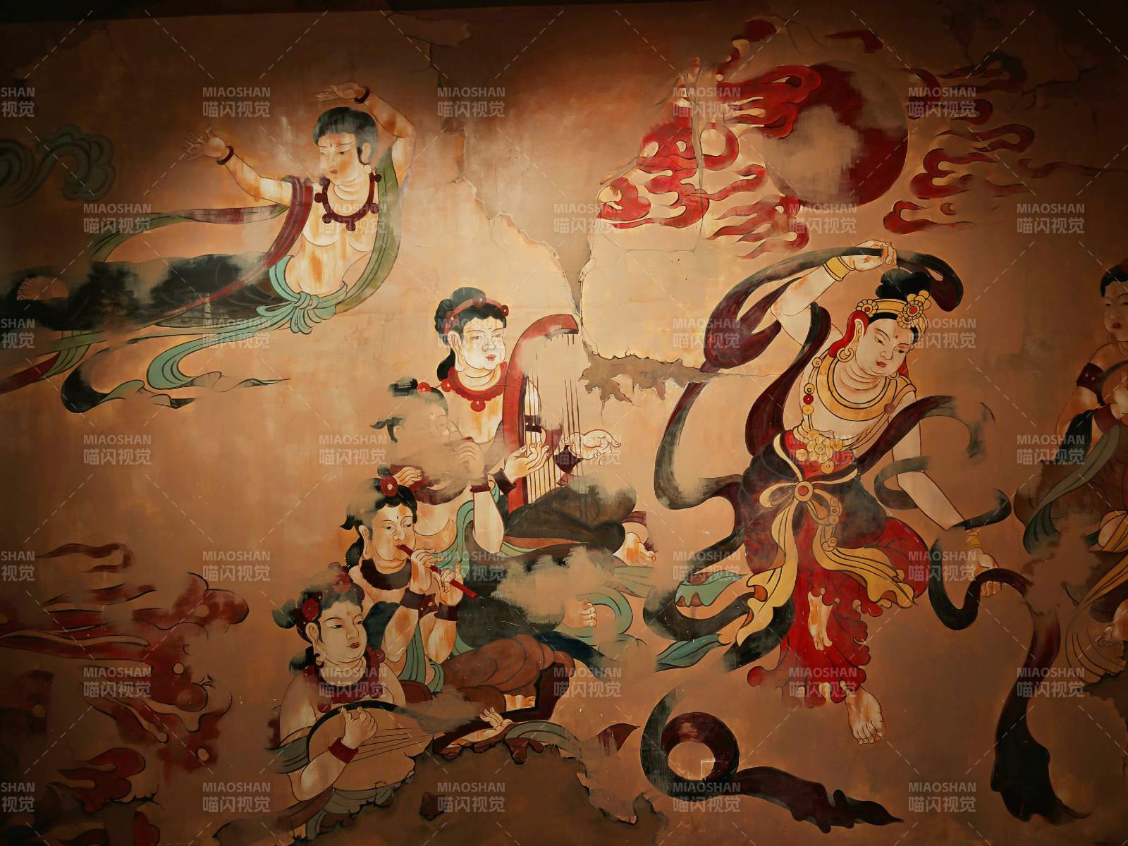 宁夏博物馆的飞天壁画图片