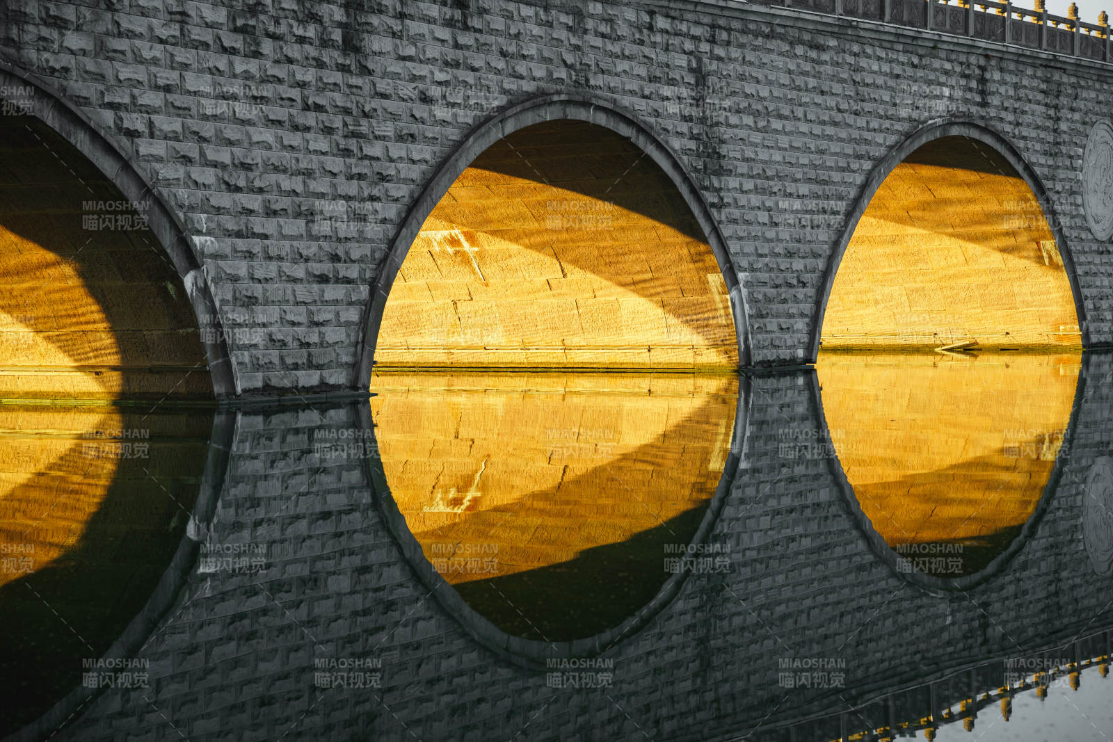 圆窗映金光图片